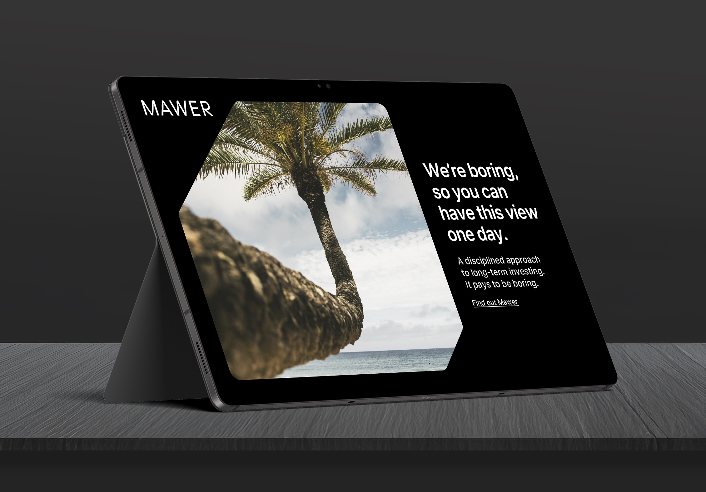advertising campaign on an ipad
