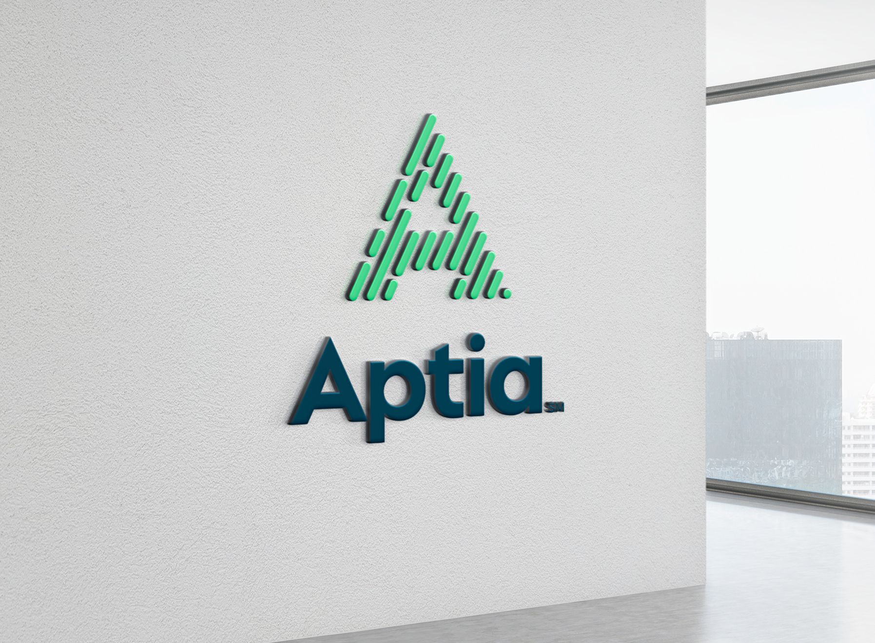 Aptia brand on a mobile phone