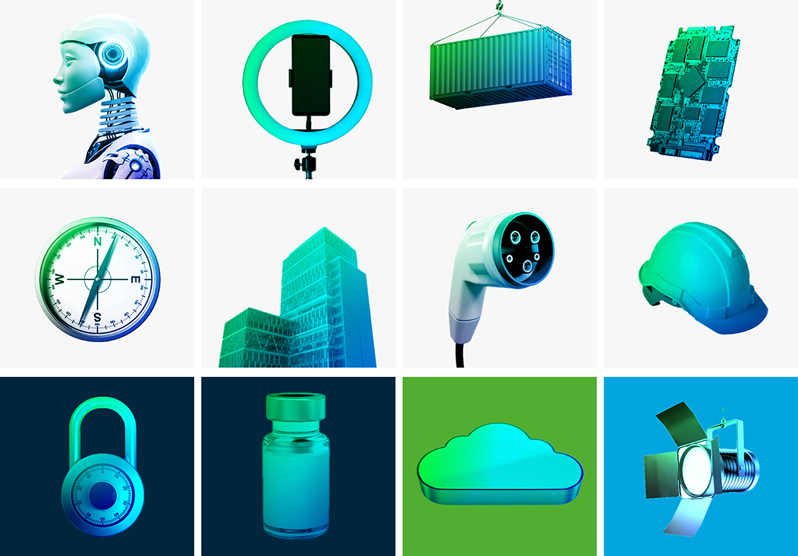 Blue iconography