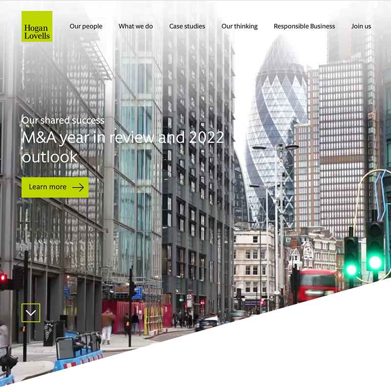 Hogan Lovells website redesign